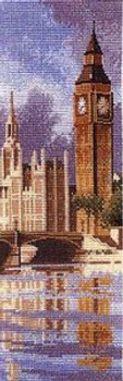 HCK588 Heritage Crafts Kit Big Ben by John Clayton 4.25" x 12.25"; Evenweave; 28ct