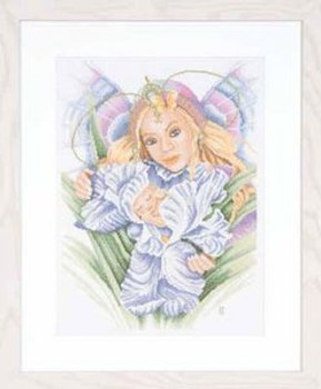 PN21617 Lanarte Kit Mother and Baby by Maria van Scharrenburg 11" x 15"; Linen ; 27ct