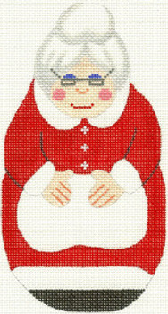 SN280 Mrs. Claus Ornament 3.5 x 7 18 Count Silver Needle Designs