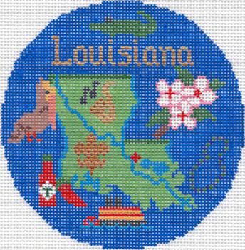 SN691 Louisiana Ornament 4.25 RD. 18 Mesh Silver Needle Designs