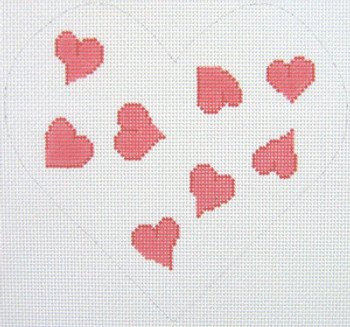 SN159P Heart Pillow - Pink 8.5 x 8 12 Count Silver Needle Designs