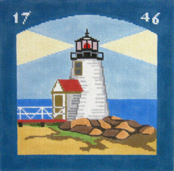 SN216 Brant Point Lighthouse 10 x 10 13 Count  Silver Needle Designs