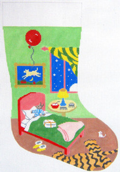 SN477 Goodnight MoonTM Christmas Stocking 12 x 18 13 Count Silver Needle Designs