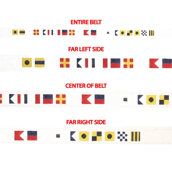 SN377 "I'd Rather Be Sailing" Signal Flag Belt 40 x 1.25 18 Count Silver Needle Designs