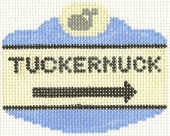 SN541 Tuckernuck Sign Ornament 2.5 x 3.5 18 Count Silver Needle Designs