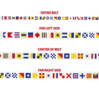 SN546 Signal Flag Alphabet Belt 2 40x1.25 18 Count Silver Needle Designs