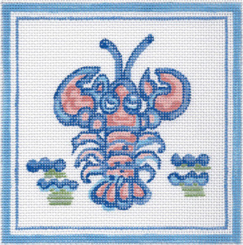 SNH38 Lobster 11 x 11 13 Count Hadley Potter Silver Needle Designs