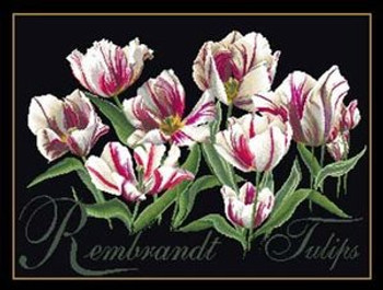 GOK447B Thea Gouverneur Kit Rembrandt Tulips 23" x 16.5"; Aida; 18ct