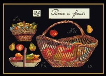 GOK2099B Thea Gouverneur Kit Fruit Baskets 16" x 11-1/2" ; Aida; 18ct