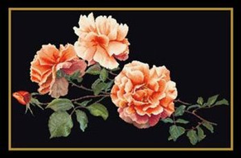 GOK414B Thea Gouverneur Kit Orange Rose 26" x 17"; Aida; 18ct