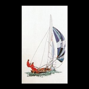GOK1006 Thea Gouverneur Kit Sailing 13" x 23 Linen 25ct