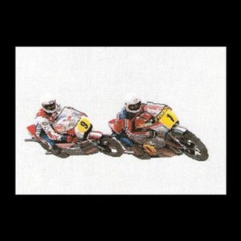 GOK1002 Thea Gouverneur Kit Motor Sports 24" x 12"; Linen ; 25ct