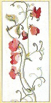 GOK809 Thea Gouverneur Kit Floral Vine 7-1/2" x 14"; Linen; 30ct