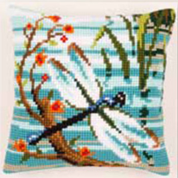 PNV145249 Vervaco Kit Dragonfly Cushion 16" x 16" Canvas