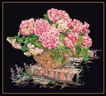 GOK2047B Thea Gouverneur Kit Pink Hydrangea In A Basket