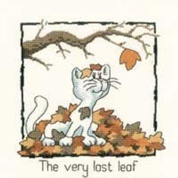 HCK913 Heritage Crafts Kit The Very Last Leaf by Peter Underhill - Cats-Rule! 5" x 5.5"  Evenweave 28ct