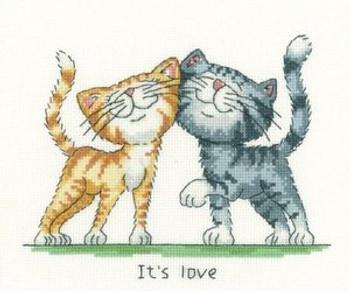 HCK1073 Heritage Crafts Kit It's Love by Peter Underhill 8" x 6" Evenweave; 27ct