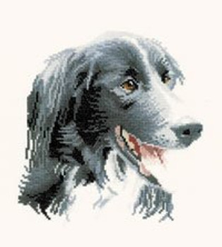 HCK827 Heritage Crafts Kit Todd by Pauline Gledhill Dog 7.5" x 7"; Evenweave; 27ct