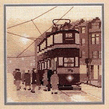 HCK533 Heritage Crafts Kit Tram Stop by Phil Smith 5" x 5"; Evenweave; 28ct