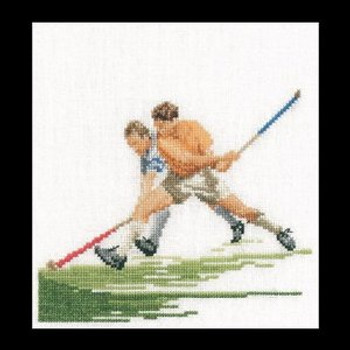 GOK3089 Thea Gouverneur Kit Field Hockey 7" x 6" ; Linen; 36ct