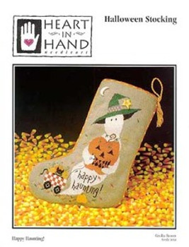 Halloween Stocking: Happy Haunting Heart In Hand Needleart  97-1748