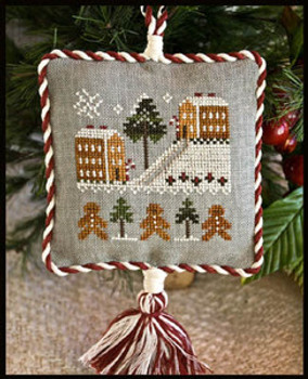 2011 Ornament 4-Gingerbread Village 47 x 47  Little House Needleworks 11-1597