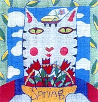 Maggie & Co. M-640 Spring Cat © Sharon Bloom 8 x 8 13M
