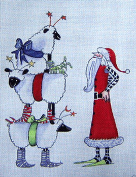 Maggie & Co. M-1191 Christmas Sheep Stack © Kym Bowles 8 x 10 18M