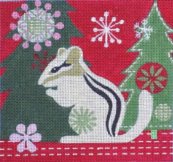 Maggie & Co. M-1596 Mod Holiday Chipmunk © Jennifer Brinley/Ruth Levison Designs 6 x 6 18M