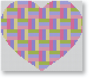 SA-XO 36a Heart Stash Bag - Light Multi 18 Mesh 4.5 x 5.3" Starke Art Designs