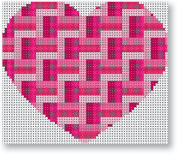 SA-XO 36b Heart Stash Bag - Pinks 18 Mesh 4.5 x 5.3" Starke Art Designs