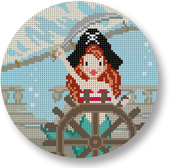 SA-XO 23 Mermaid Pirate 18 Mesh 4.75" Rnd. Starke Art Designs