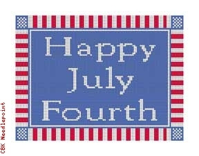 SA-SS 06 Happy July Fourth 18 Mesh 5.75 x 4.5" Starke Art Designs