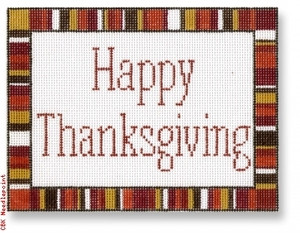 SA-SS 17 Happy Thanksgiving 18 Mesh 5.75 x 4.5" Starke Art Designs