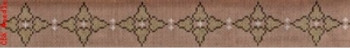 282 Gold Filigree on cocoa 18 Mesh 35 x 1.25" CBK Designs Keep Your Pants On 