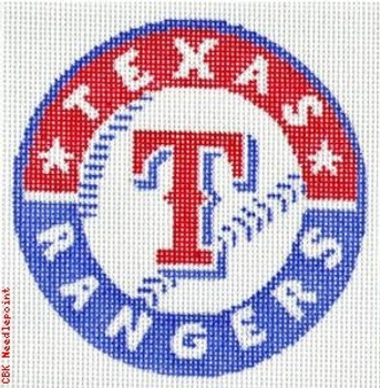 506 Texas Rangers Logo - Baseball 18 Mesh 4" Rnd. CBK Designs Keep Your Pants On 