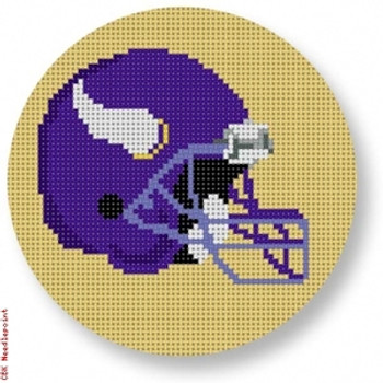 542 Minnesota Vikings Helmet - Football 18 Mesh 4" Rnd. CBK Designs Keep Your Pants On 