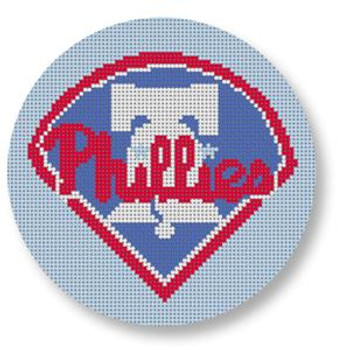 531 Philadelphia Phillies Logo - Baseball 18 Mesh 4" Rnd. CBK Designs Keep Your Pants On 