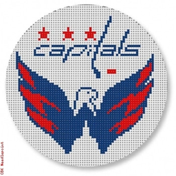 541 Washington Capitals Logo - Hockey 18 Mesh 4" Rnd. CBK Designs Keep Your Pants On 