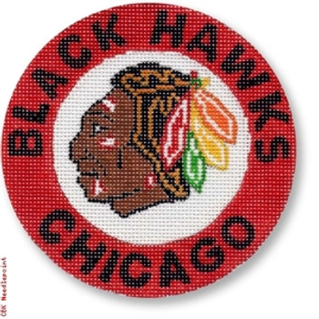 1013 Chicago Blackhawks 18 Mesh 4" Rnd. CBK Designs Keep Your Pants On 