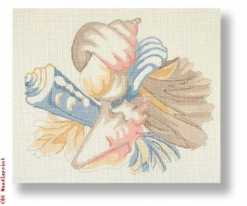 R-P1006 Shells 13 Mesh 10" Needlepoint Boutique Designs 