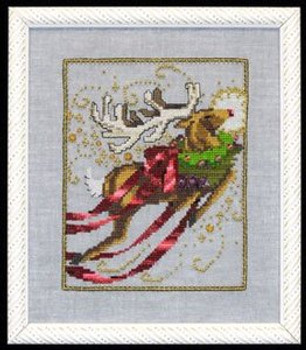 NC121 Nora Corbett Rudolph - Christmas Eve Couriers Approximate size 5" w x 6.25" h
