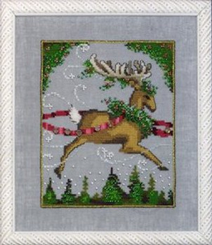 NC116 Nora Corbett Blitzen - Christmas Eve Couriers Approximate size 5" w x 6.25" h