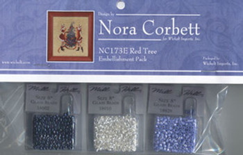 NC173E Nora Corbett Red Tree Bead Embellishment Pack
