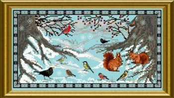 CHAT085 Winter Birds Châtelaine Designs