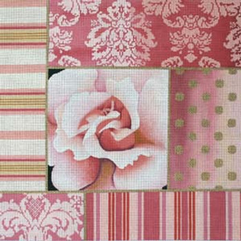 952 Pink Rose Collage #1 15x15 13 Mesh Lani Enterprises