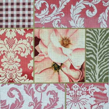 953 Pink Rose Collage #2 15x15 13 Mesh Lani Enterprises