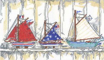SWB1055 Boats on Shelf 8X14 18 Mesh Cooper Oaks Designs