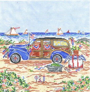 SWB1052 Woody/4th July 13X13 13 Mesh Cooper Oaks Designs