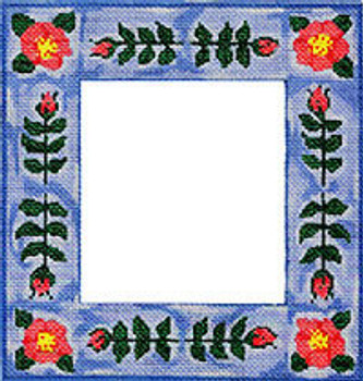 SWB116 Floral Frame 7X7.5w/4X4.5 18 Mesh Cooper Oaks Designs